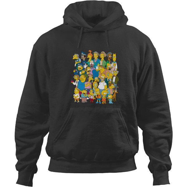 The Simpsons Springfield Group Montage Bart Homer Hoodies-image