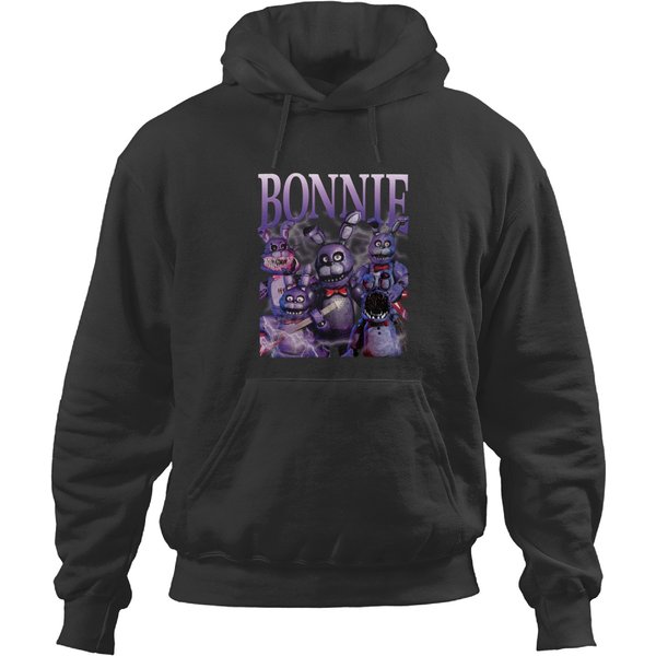 Bonnie Fnaf 90S Bootleg Hoodies, Five Nights At Freddy Hoodies-image