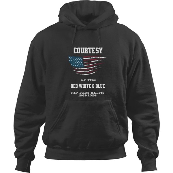 In Memory Of Toby Keith 1961 To 2024 Red White Blue Hoodies-image