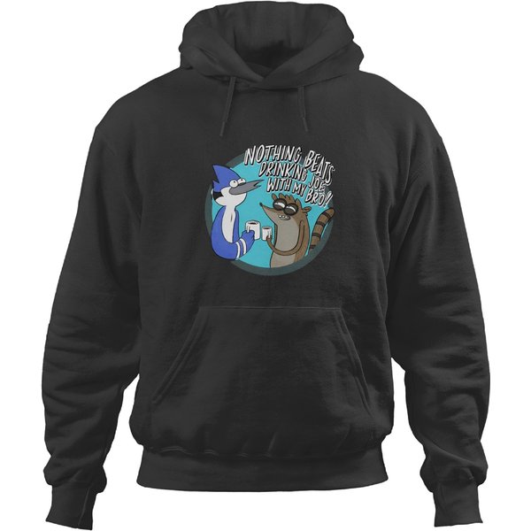 Regular Show Hoodies, Beer Hoodies Unisex, Mordecai, Rigby Men's, Women's