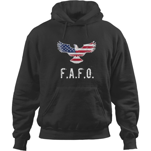 Patriotic American Flag Eagle Fafo / F.A. & F.O. B Hoodies-image