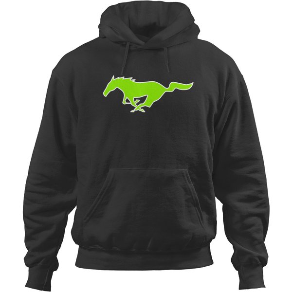 Mustang Horse Neon Green 2022 Hoodies