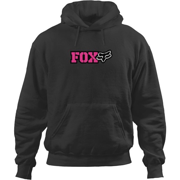 New Foxracing Logo Pink Hoodies-image