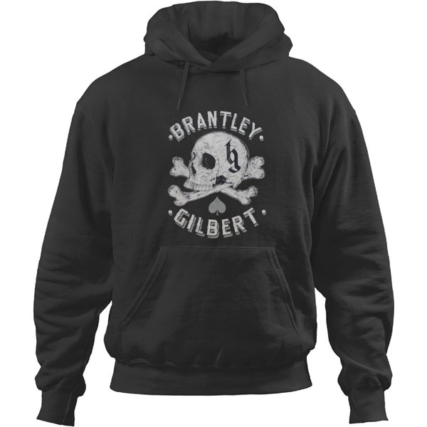 Brantley Gilbert Skull Mens Casual Slim Fit Basic Long Sleeve Fashion T-Shirt Hoodies-image