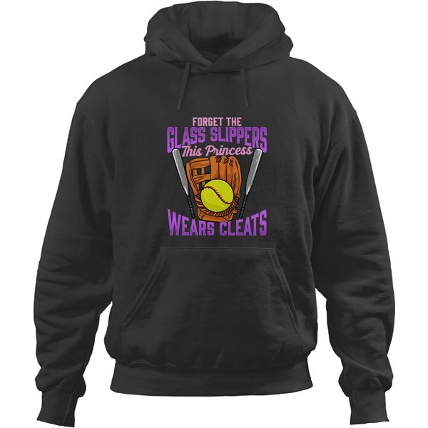 Softball Gift Forget Glass Slippers This Princess Wears Cleats 204 Hoodies-image