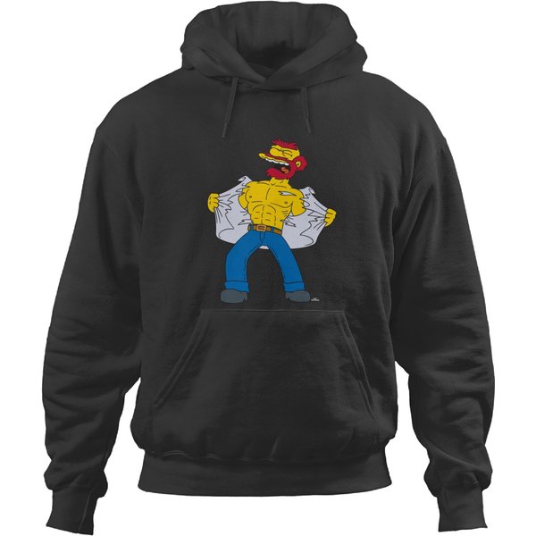 The Simpsons Groundskeeper Willie Tears Off Hoodies Hoodies-image