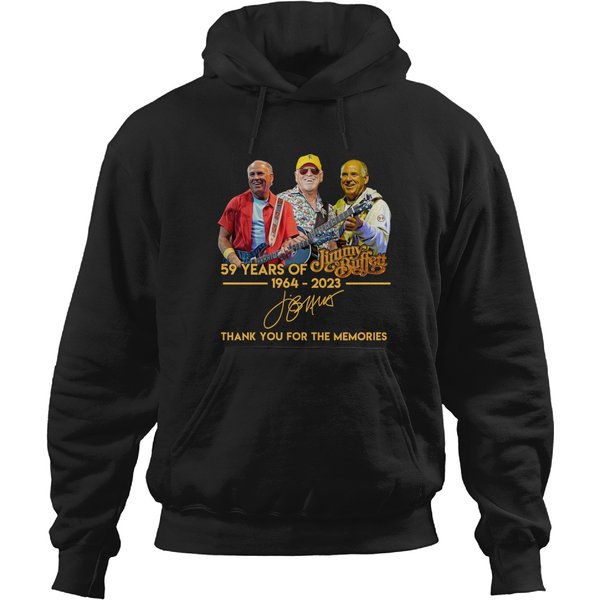 Vintage Jimmy Buffett 59 Years Anniversary 1964 - 2003 Hoodies-image