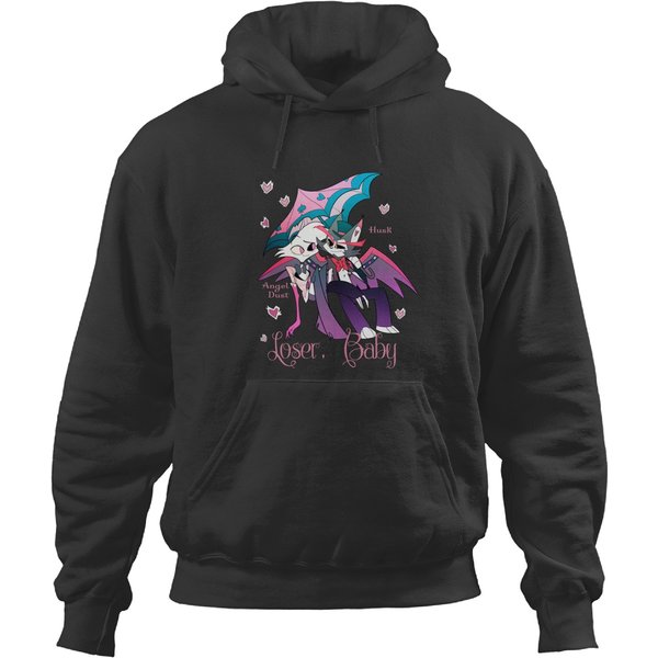 Loser Baby Hoodies, Angel Dust & Husk Hoodies, Angel Dust Hazbin Hotel Hoodies-image