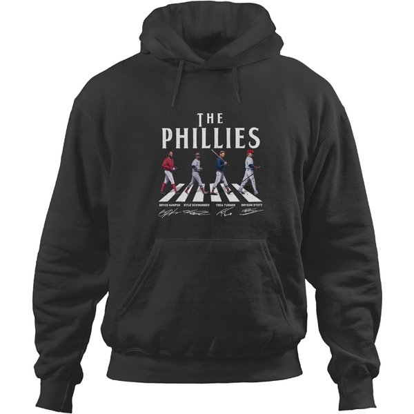 Sale!!! Phillies Walking Abbey Road Signatures Baseball 2023 Signatures Hoodies