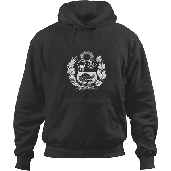 Peru Coat Of Armss Escudo Del Peru White Design Hoodies-image