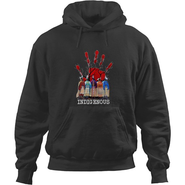 Native American Indigenous Red Hand Hoodie-image