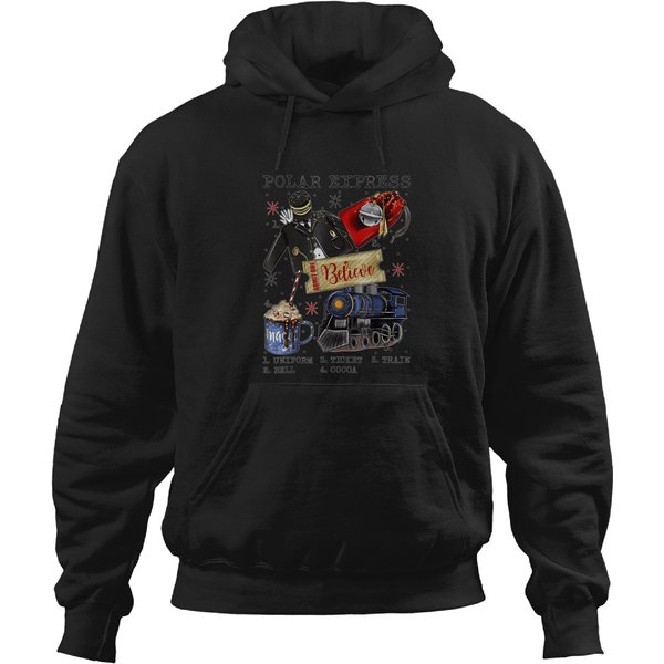 Polar Express Believe Christmas T Hoodies-image