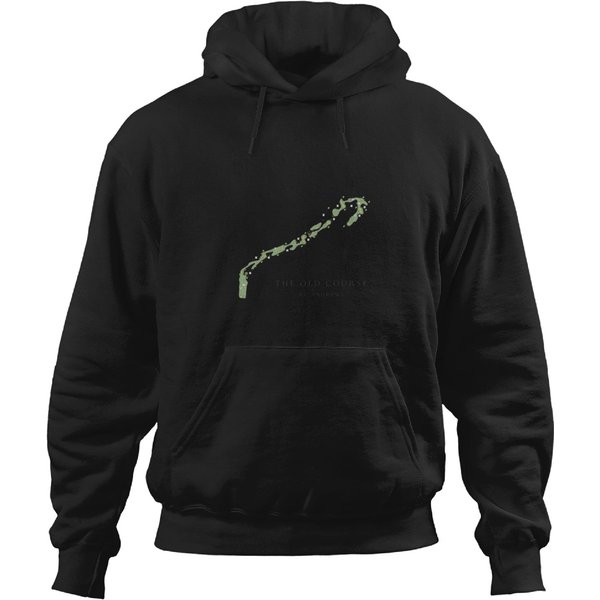 The Old Course St. Andrews Golf Course Graphic Map Hoodies-image