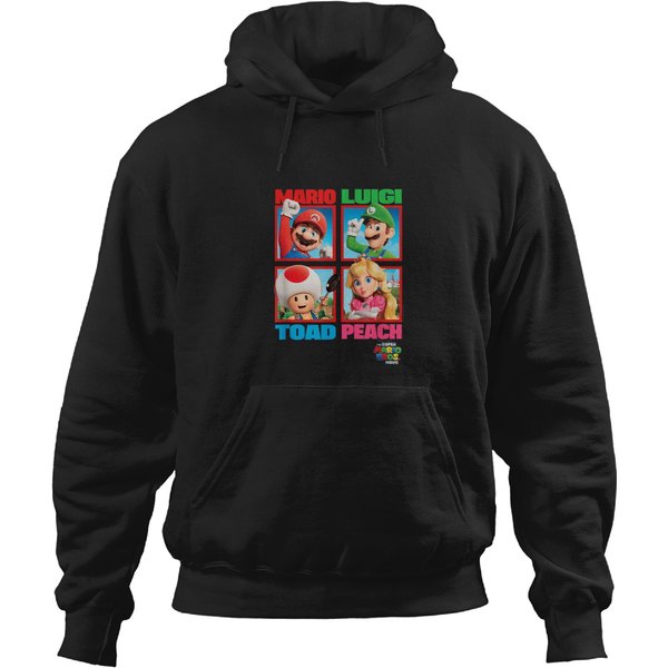 The Super Mario Bros Movie Mario Peach Toad Luig Hoodies-image
