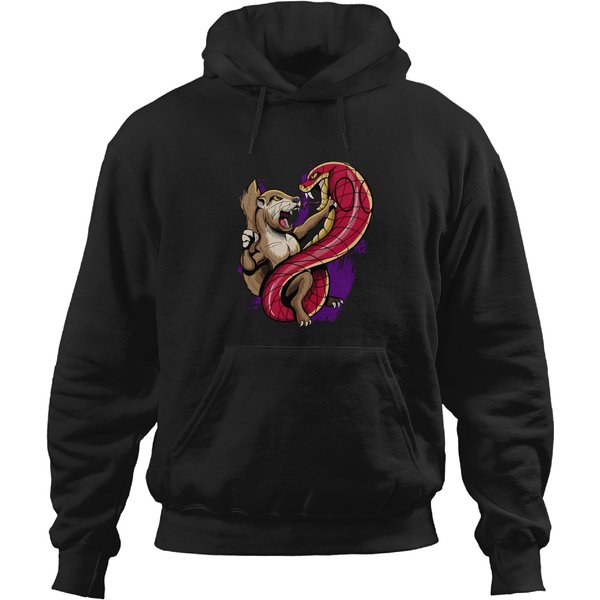 Cool Animal Mongoose And Cobra Fighting Hoodies