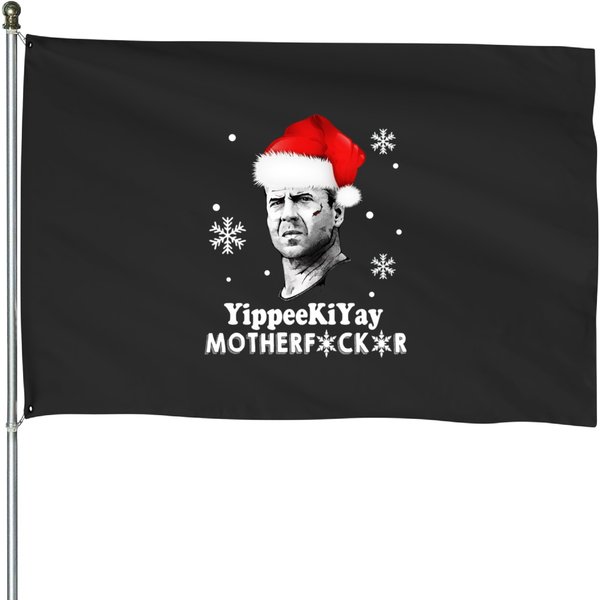 Die Hard John Mcclane Yippee Ki Yay Christmas House Flags-image