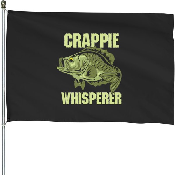 Crappie Fishing, Crappie Fishing House Flags House Flags-image