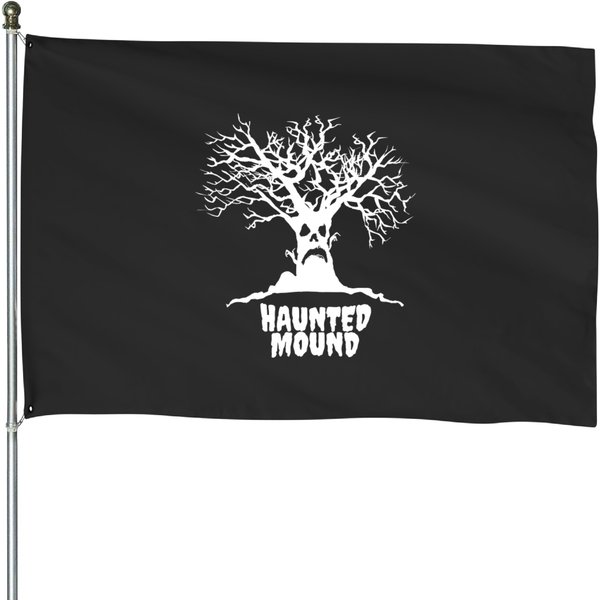 Haunted Mound Sematary Spooky Tree House Flags-image