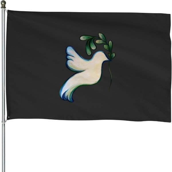 Peace Dove House Flags-image