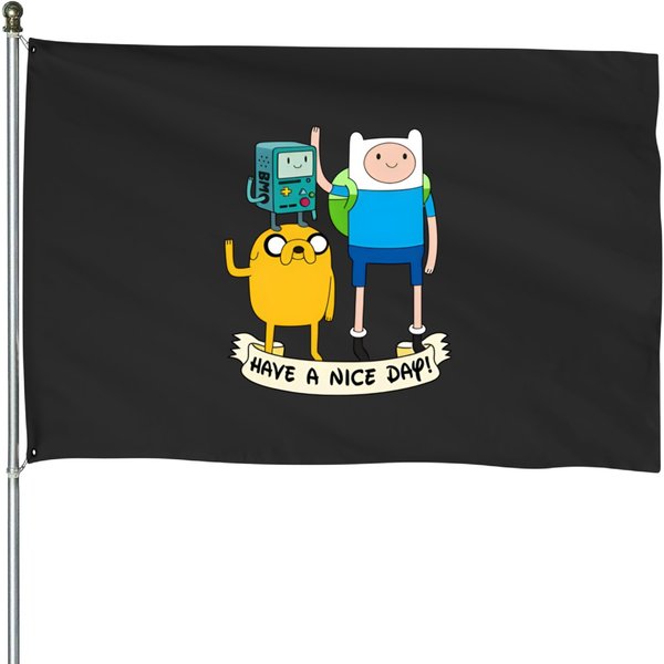 Finn Jake Bmo - Adventure Time - House Flags-image