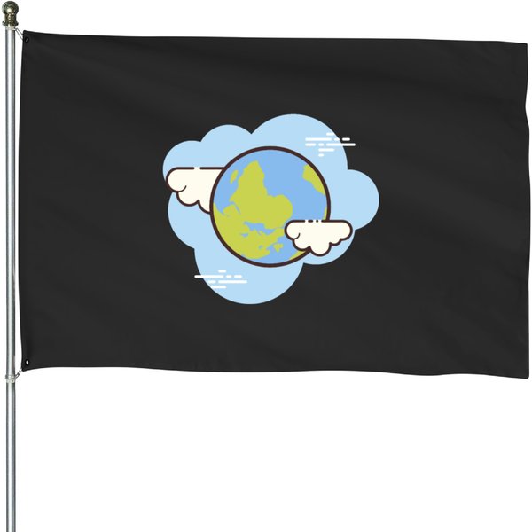 Earth Our Greatest Adventure Earth Planet House Flags-image