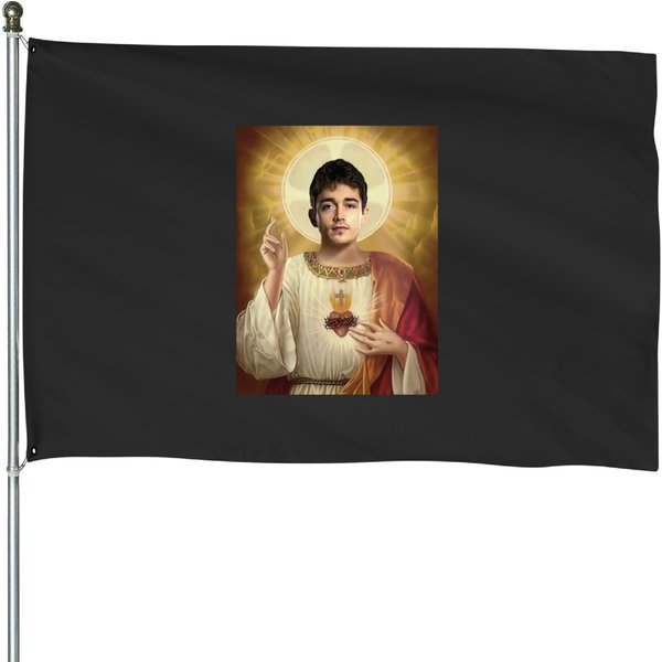Charles Leclerc Jesuscharles Leclerc Jesus House Flags-image
