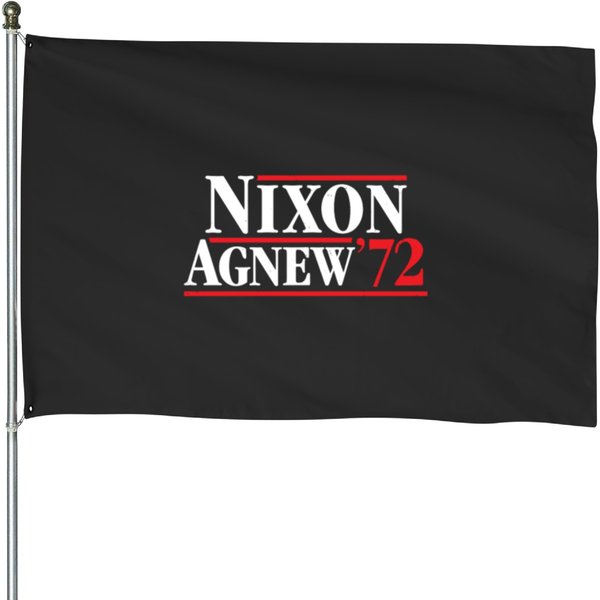 Nixon Agnew 1972 Campaign House Flags-image