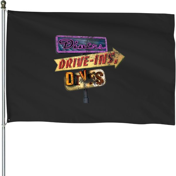 Diners Drive Ins And Dives House Flags-image