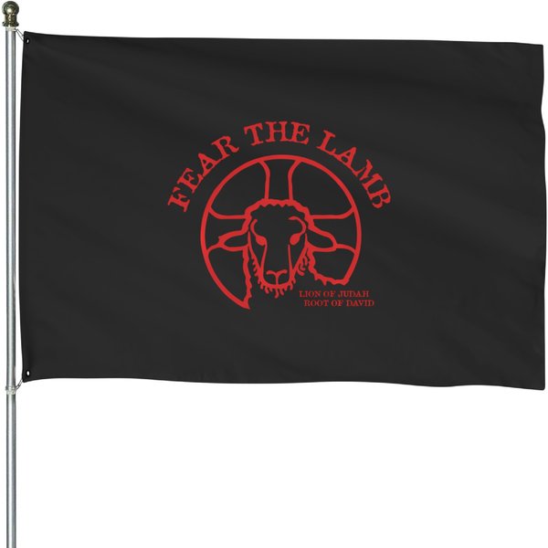 Fear The Lamb Of God Jesus Christ Christian Savior Messiah Sweat House Flags-image
