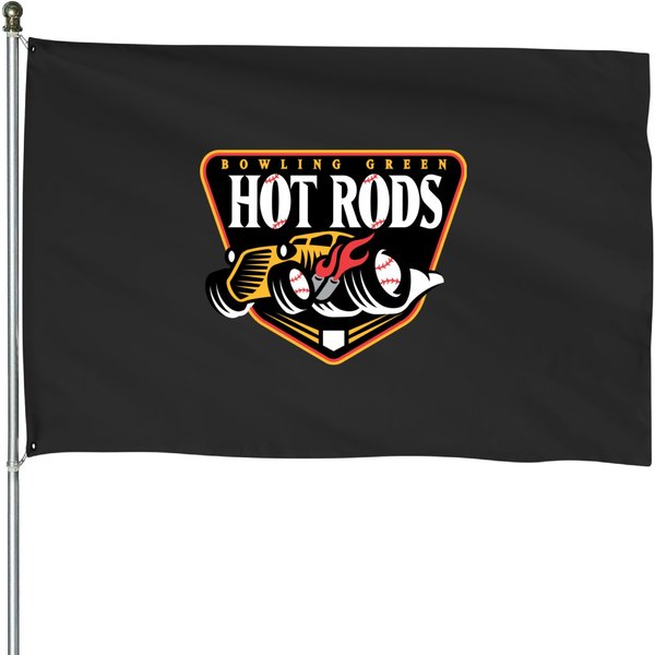 The Bowling Green Hot Rods Baseball Team 3 House Flags-image