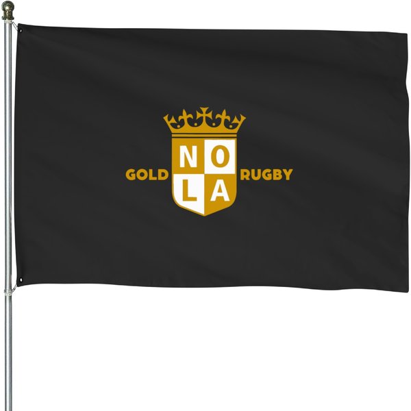 Nola Gold Rugby House Flags-image