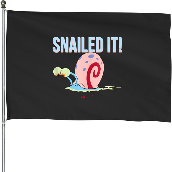 Mademark X Squarepants Gary The Snail Snailed It House Flags-image
