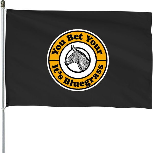 You Bet Yourits Bluegrass Music Vintage Funny Donkey House Flags-image