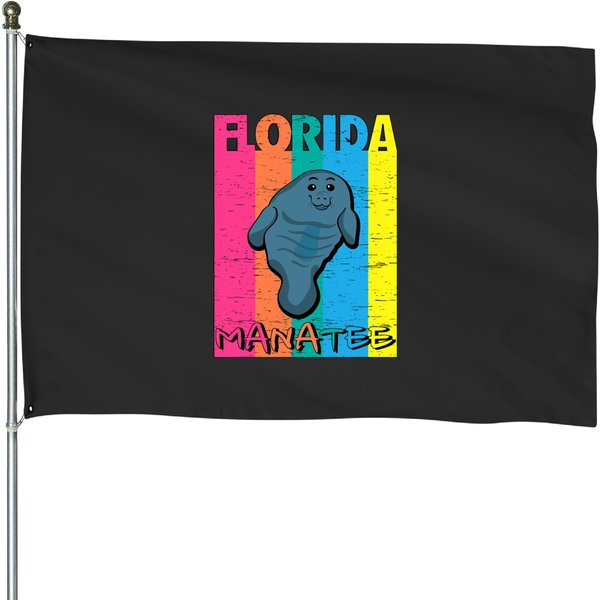 Florida Manatee Save The Florida Manatee Population Sea Cow House Flags-image