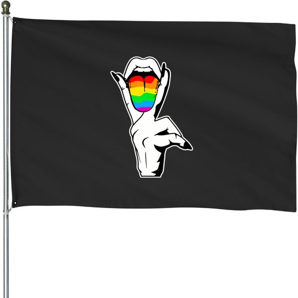 Lesbian Gay Tongue Lgbtq House Flags-image
