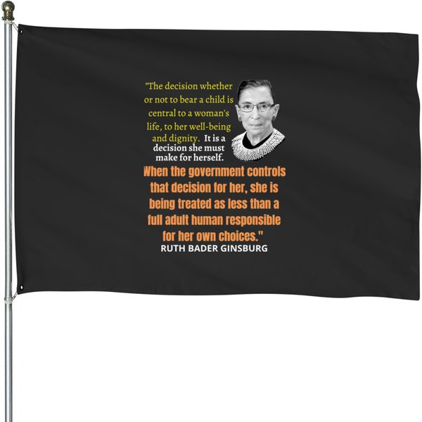 Choice And Justice Ruth Bader Ginsburg House Flags-image