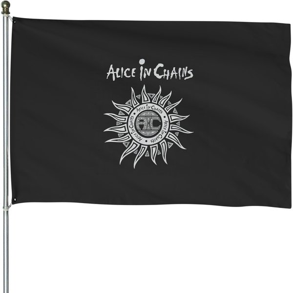 Alice In Grey Logo Chains House Flags-image