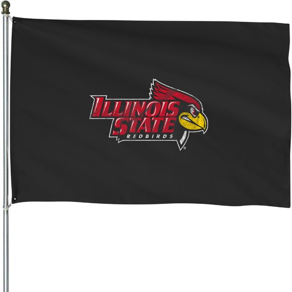 Illinois State University Redbirds Distressed Primary House Flags-image