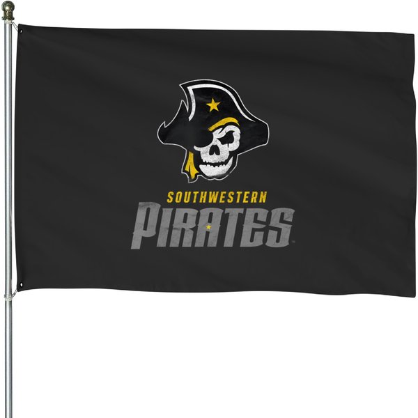 Southwestern University Pirates Distressed Primary House Flags-image