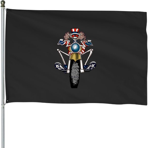 Grateful Motorbike Dead House Flags-image