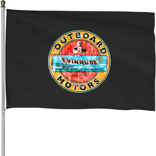 Evinrude Vintage Outboard Motors House Flags-image