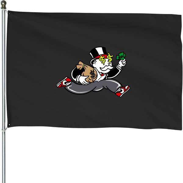 Monopoly Guy With Money House Flags-image