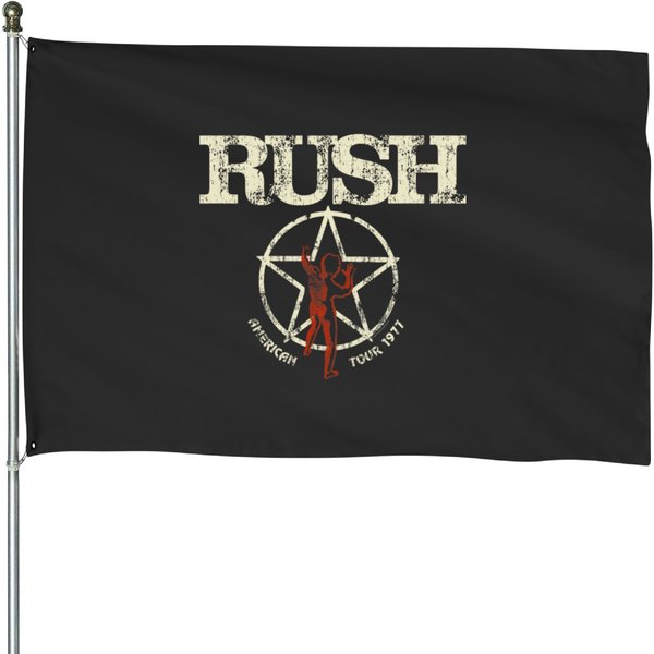 Rush American Tour 1977 Rock Music Band House Flags-image