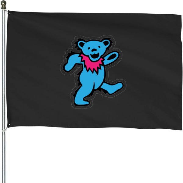 Grateful Blue Dance Dead House Flags-image