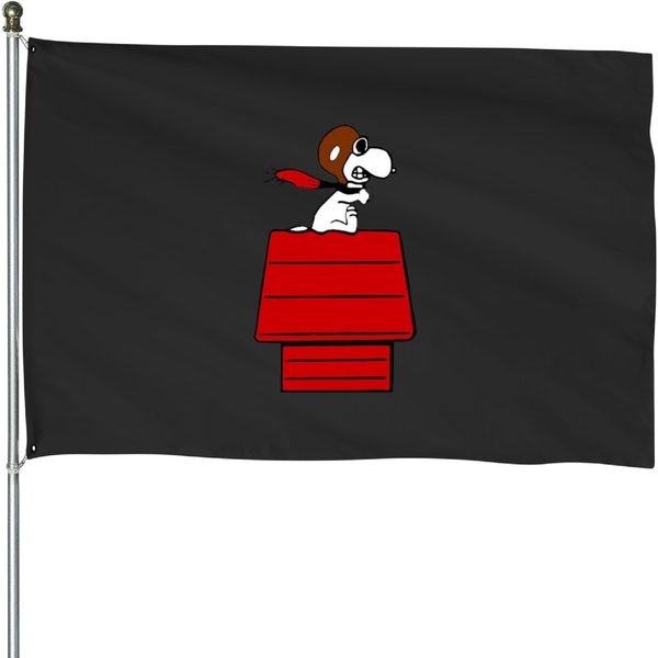 Snoopy Flying House Flags-image