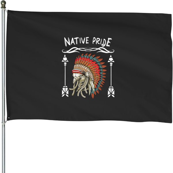 Native Pride For Native American House Flags-image