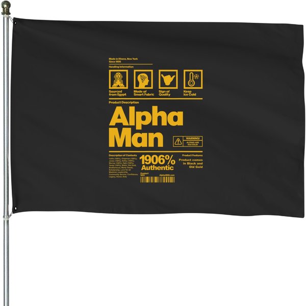 Mens Alpha African 1906 Fraternity Information Description House Flags-image