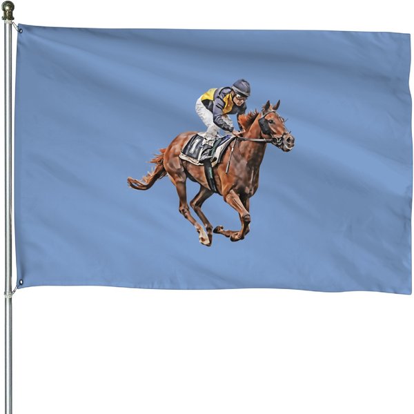 Horse Race Untitled House Flags-image