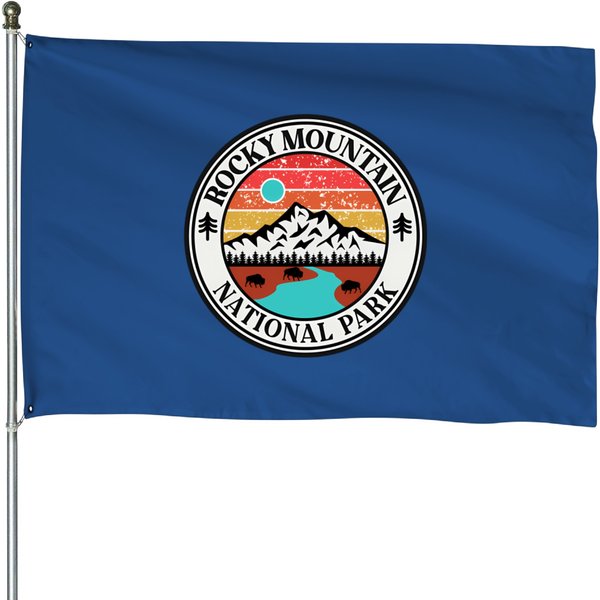Rocky Mountain National Park-Vintage House Flags-image