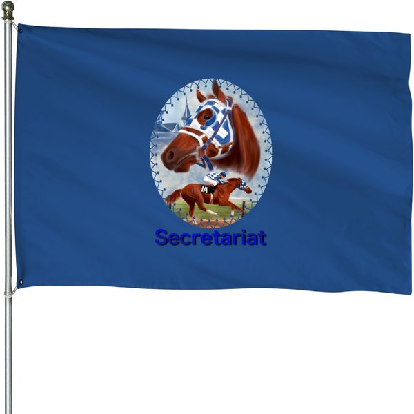 Secretariat Triple Crown Winner House Flags-image